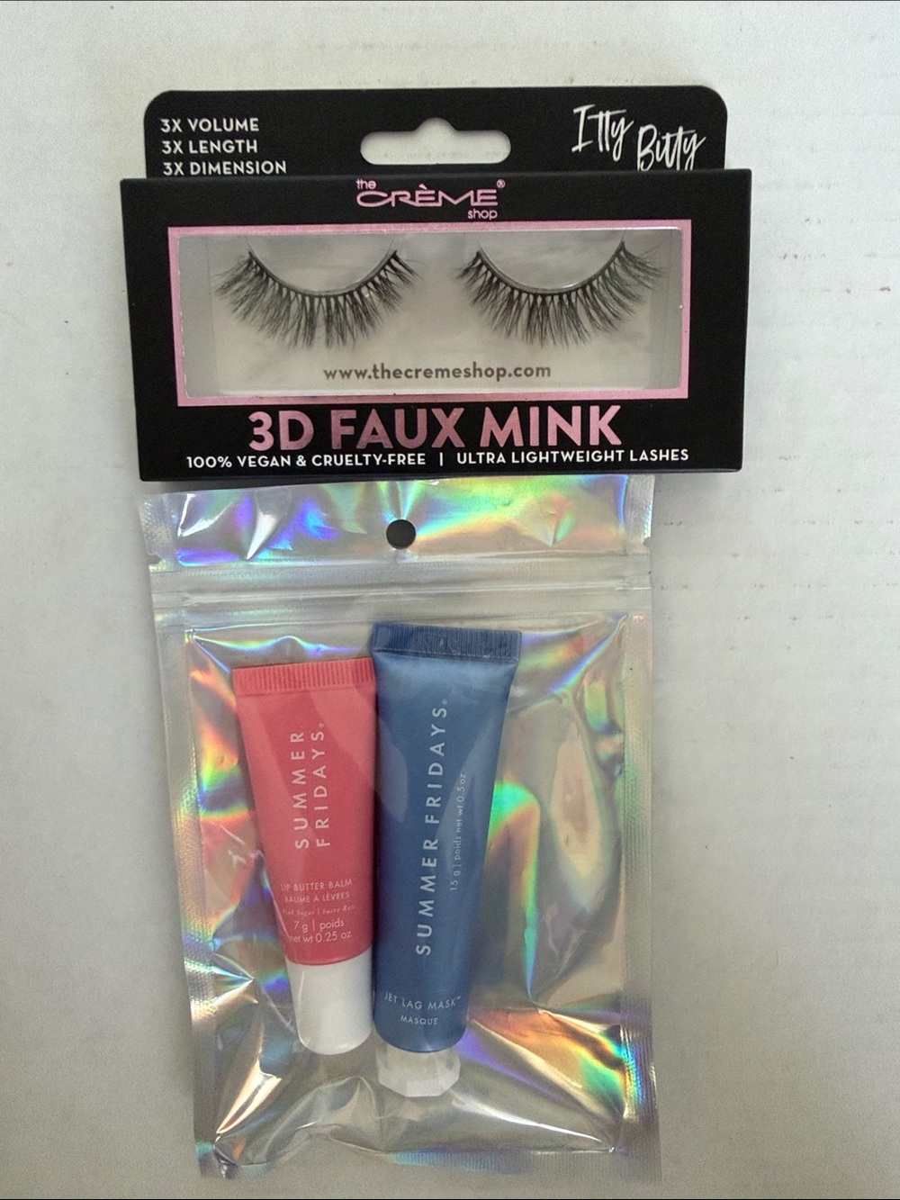 Summer Fridays Skincare Duo The Crème Shop 3D Faux Mink Lashes NEW